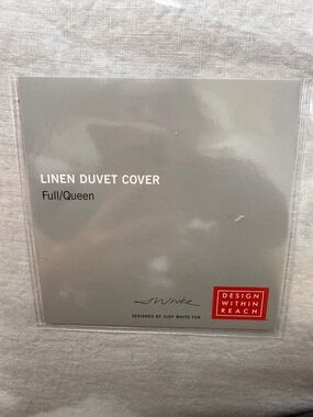 Design Within Reach DWR Italy Linen Duvet cover design by Judy Gray  NEW